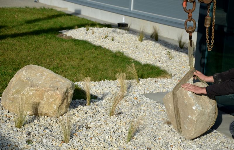 Landscape Rock Installation detail