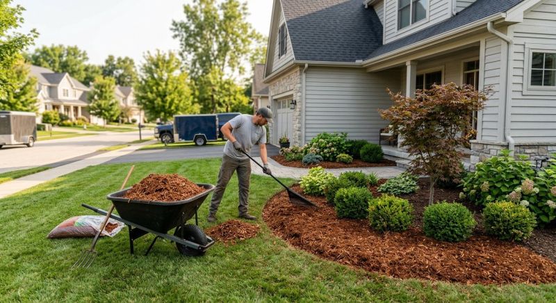 Red Mulch Installation in Honolulu, HI
